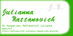 julianna mattanovich business card